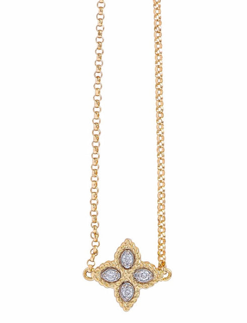 18kt yellow gold Princess Flower diamond bracelet